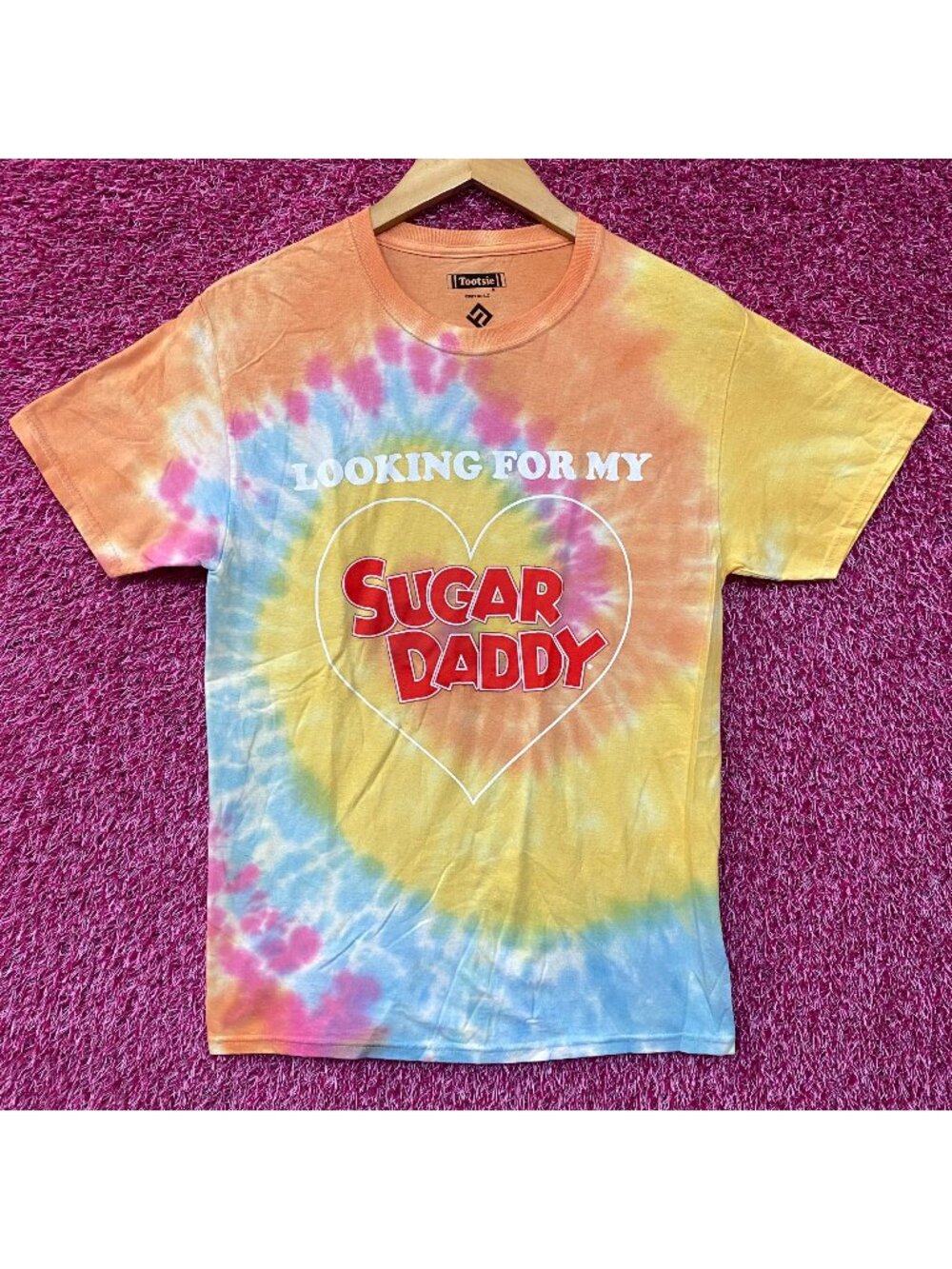 Tootsie Sugar Daddy Tie Dye T-Shirt Small